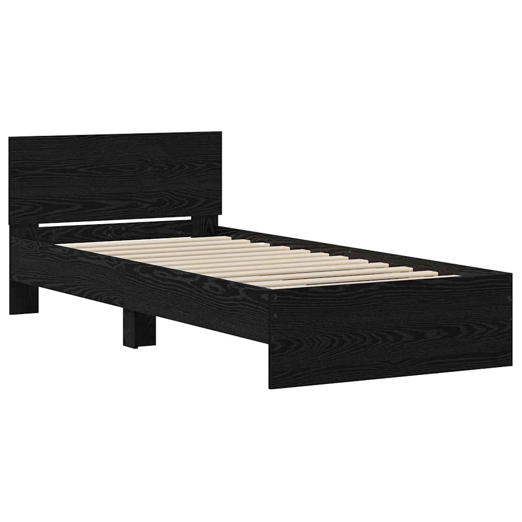 Bettgestell Schwarze Eiche 75 X 190 Cm Holzwerkstoff
