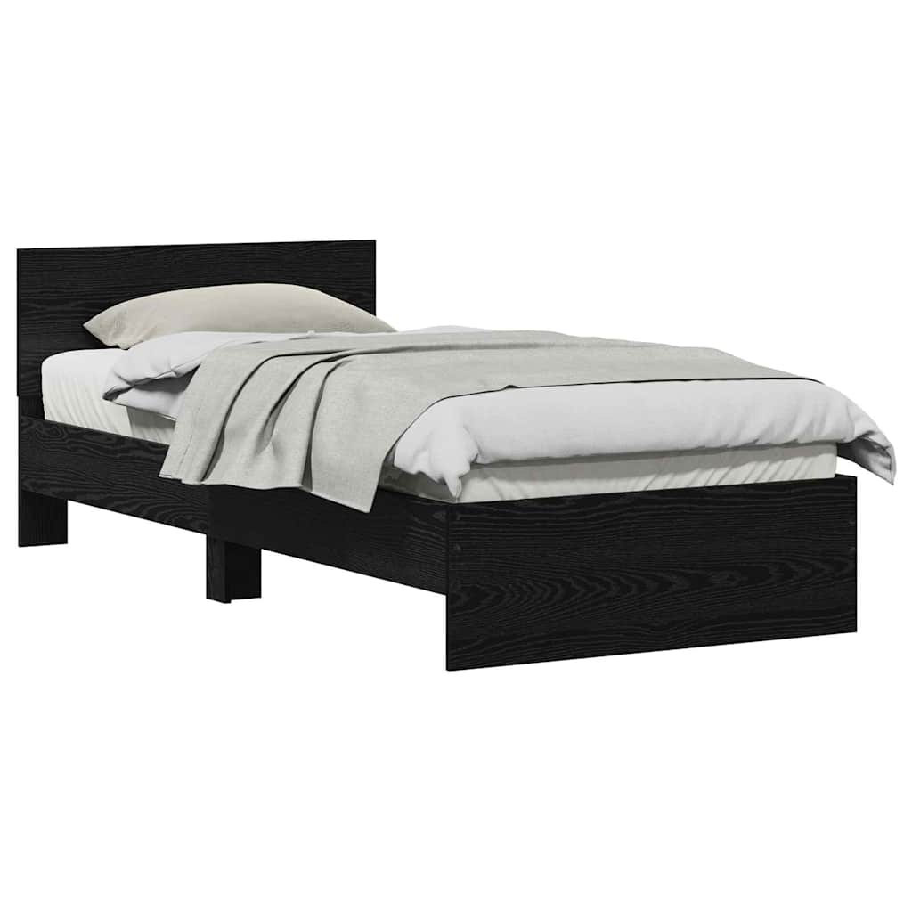 Bettgestell Schwarze Eiche 75 X 190 Cm Holzwerkstoff