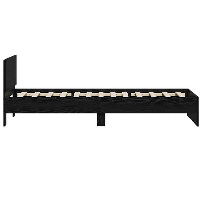 Bettgestell Schwarze Eiche 75 X 190 Cm Holzwerkstoff