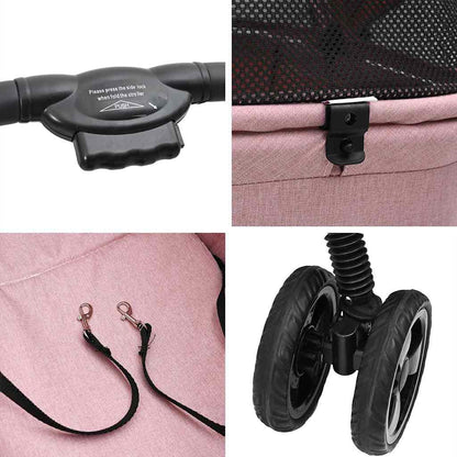 Faltbarer Haustierwagen 81 X 47 X 99 Cm 600D Oxford Stoff