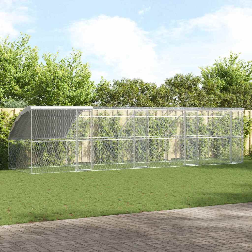 Hühnerkäfig Silber Verzinkter Stahl