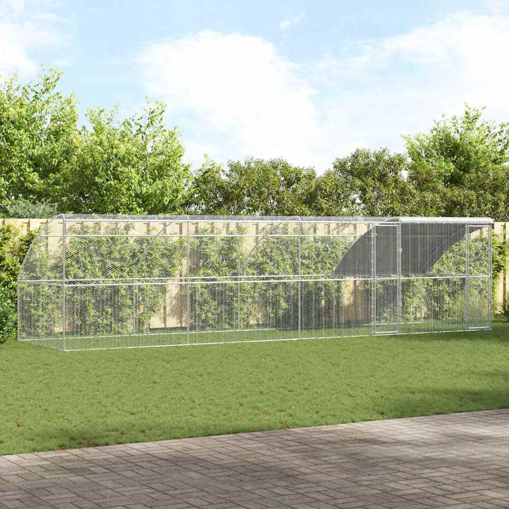 Hühnerkäfig Silber Verzinkter Stahl