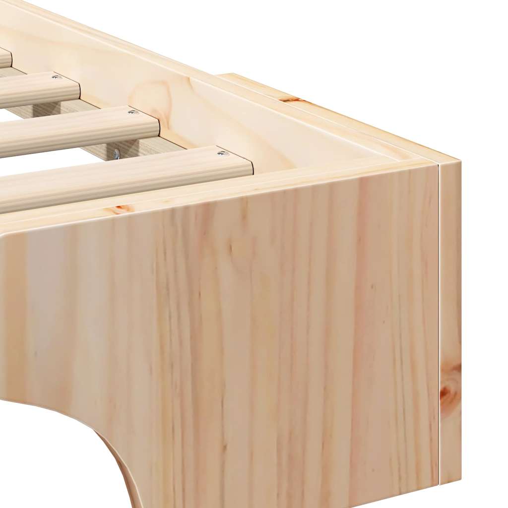 Bodenbettgestell Mit Speicher Braun Holz