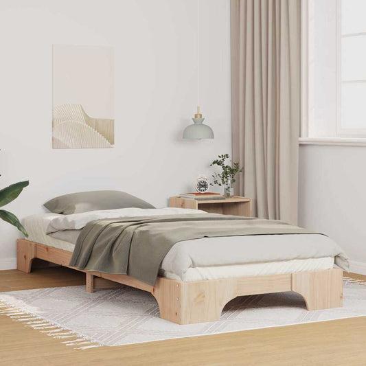 Bodenbettgestell Mit Speicher Braun Holz