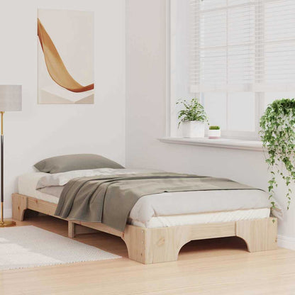 Bodenbettgestell Mit Speicher Braun Holz