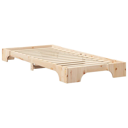Bodenbettgestell Mit Speicher Braun Holz