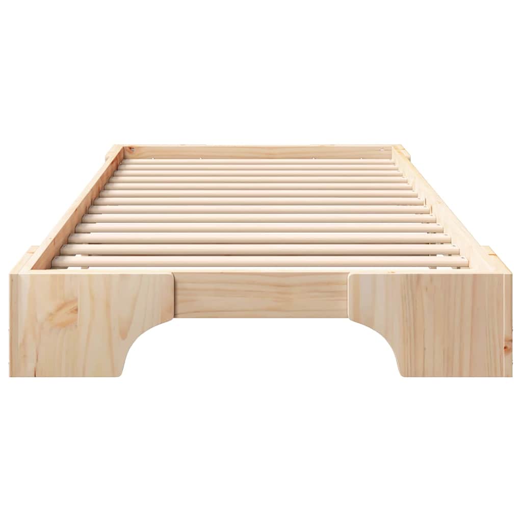 Bodenbettgestell Mit Speicher Braun Holz