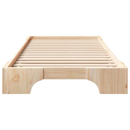 Bodenbettgestell Mit Speicher Braun Holz