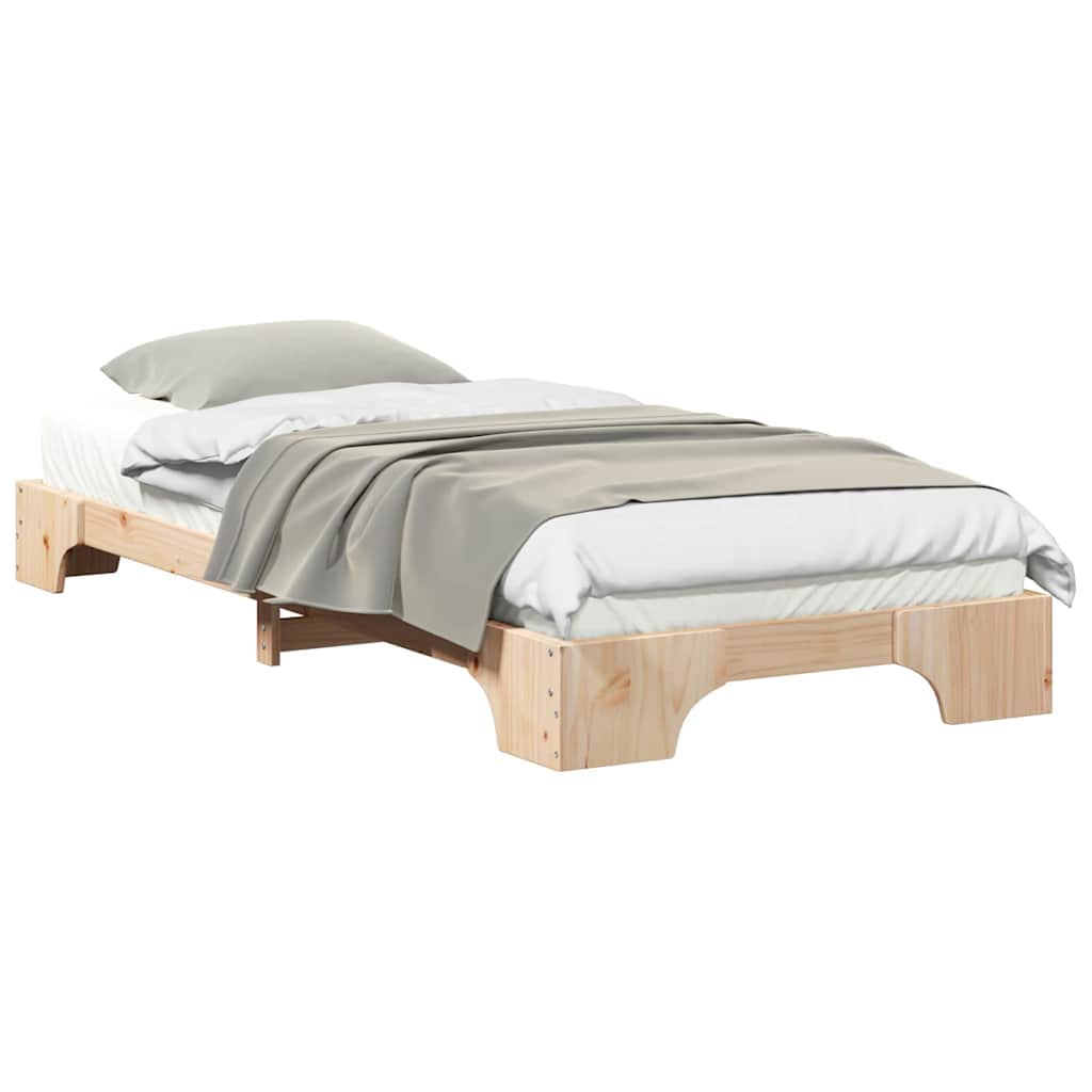 Bodenbettgestell Mit Speicher Braun Holz