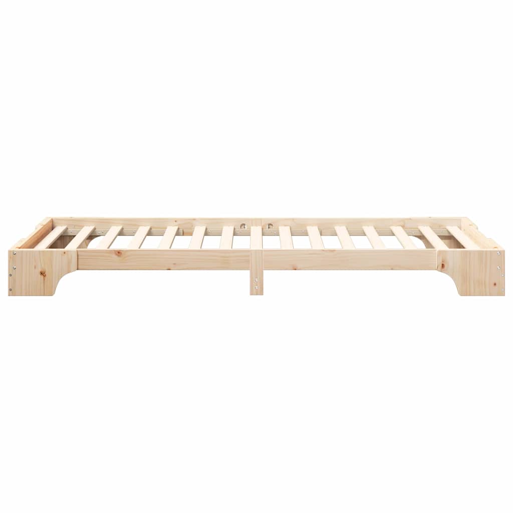 Bodenbettgestell Mit Speicher Braun Holz