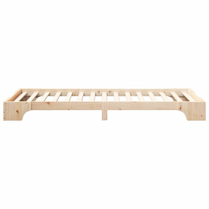 Bodenbettgestell Mit Speicher Braun Holz