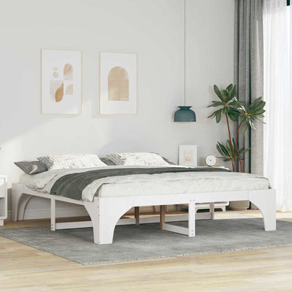 Bodenbettgestell Mit Speicher Braun Holz