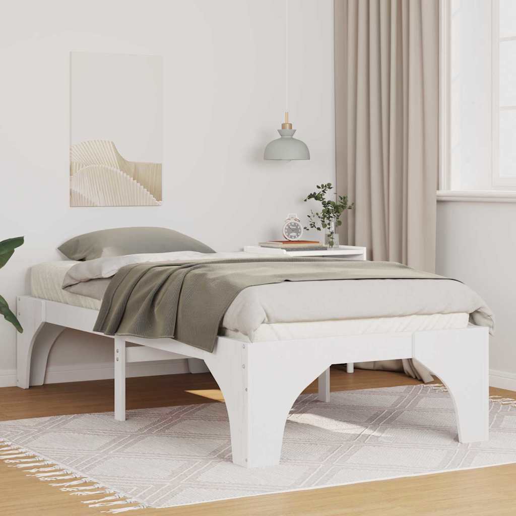 Bodenbettgestell Mit Speicher Braun Holz