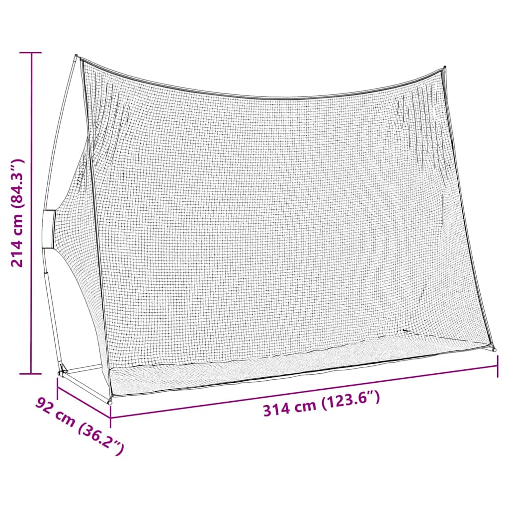 Golf Trainingshilfen Schwarz 309 X 93 X 216 Cm Polyester