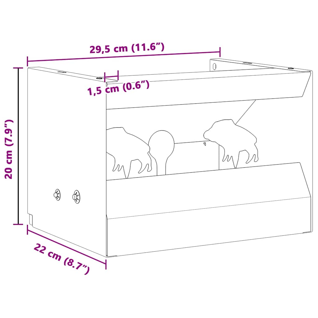 Kugelfangbox Schwarz Stahl