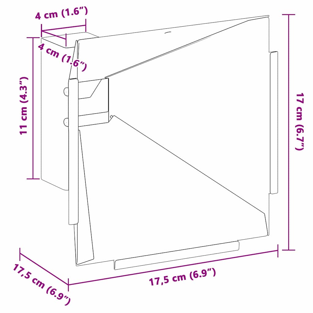 Kugelfang Schwarz 17 X 17 Cm Stahl