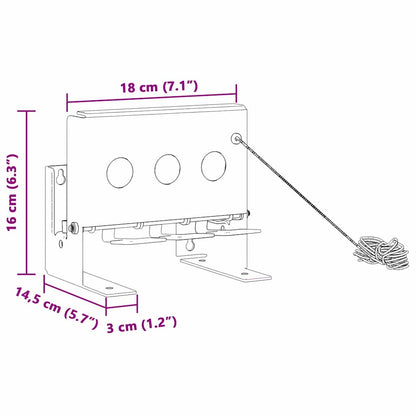 3-Loch-Biathlon-Klappscheibe Mit Rückstellkordel