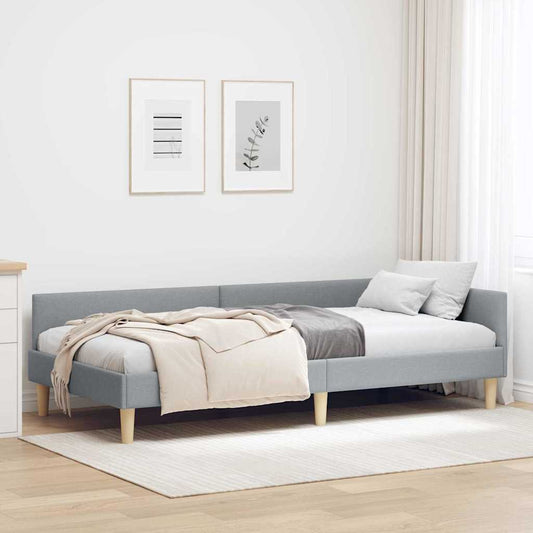 Eckbettgestell Textil Und Holzwerkstoff