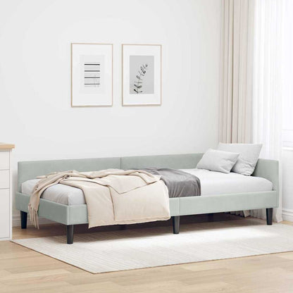 Eckbettgestell Samt Und Engineered Holz
