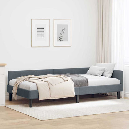 Eckbettgestell Samt Und Engineered Holz