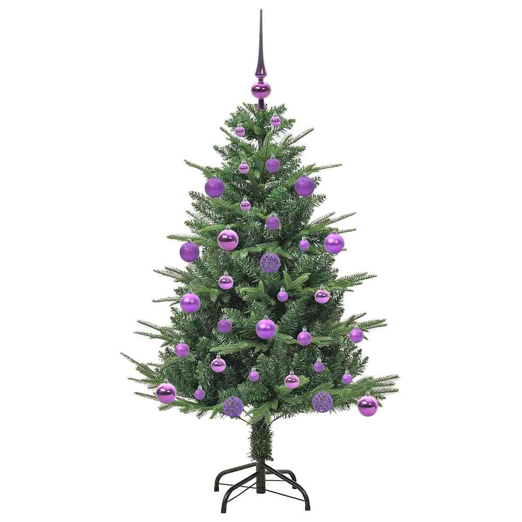 Künstlicher Vorbeleuchteter Weihnachtsbaum Mit Kugelset