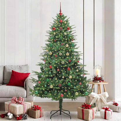 Künstlicher Vorbeleuchteter Weihnachtsbaum Mit Kugelset