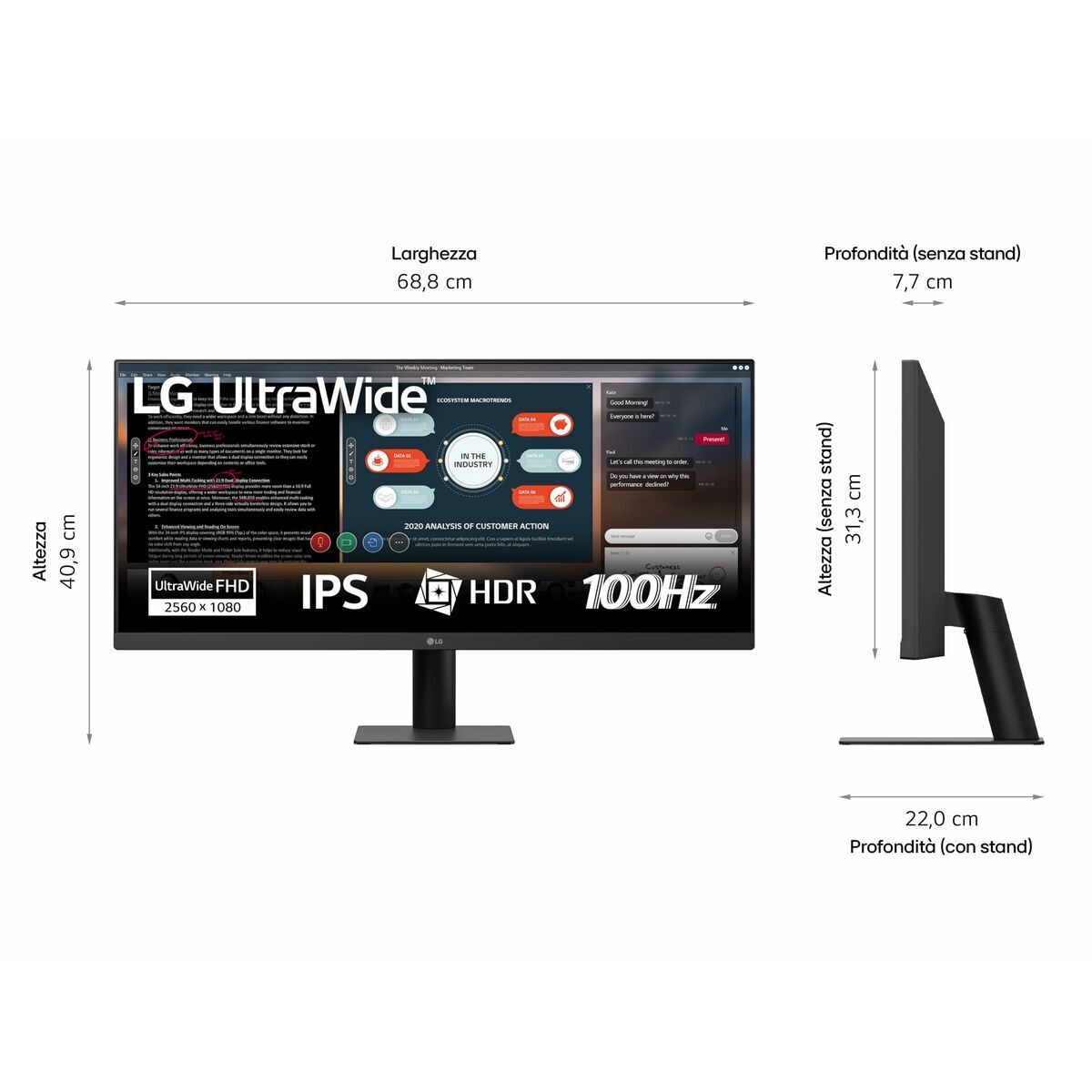 Lg Gaming-Monitor Lg 29U511A-B Wfhd 29&quot;