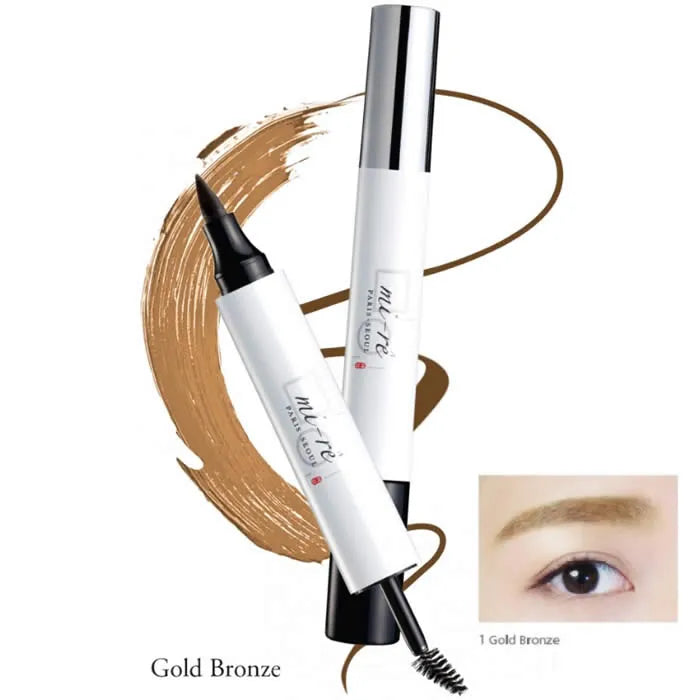 MI-RÊ Brow Plume Perfection Eyebrow Dye And Mascara Gold Bronze