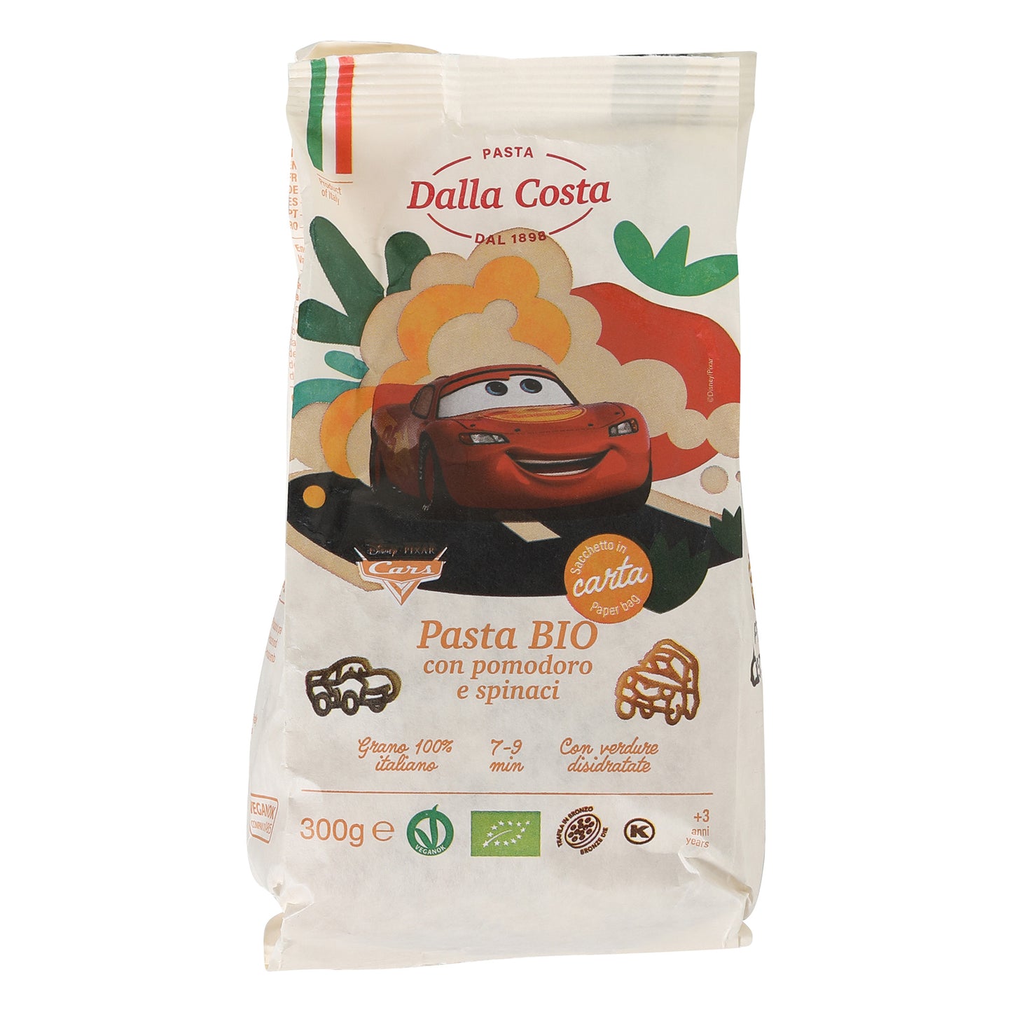 BIO Disney Pasta 300g Bio Nudeln in 3 Designs Cars, Mickey Mouse und Princess.