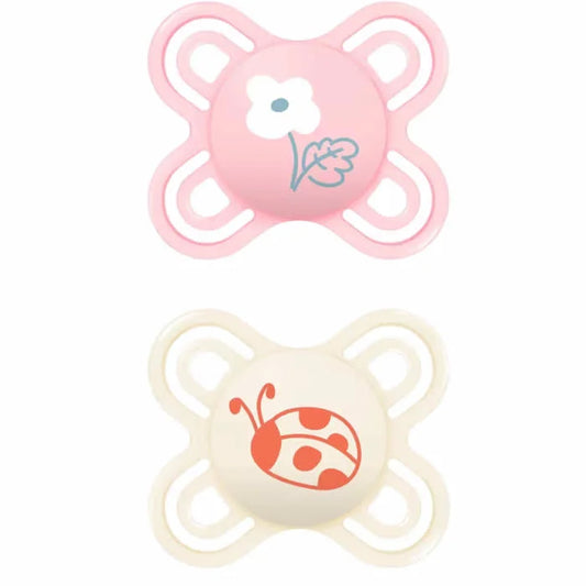 MAM Baby Schnuller Perfect Star 0-2 Monate Rosa 2 Stück Kosmetik