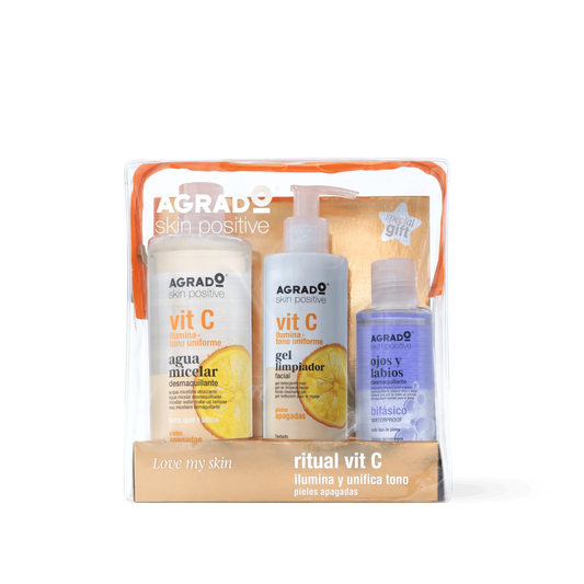 AGRADO AGRADO Neceser mit Gesichtsreiniger und Vitamin C Set Kosmetik