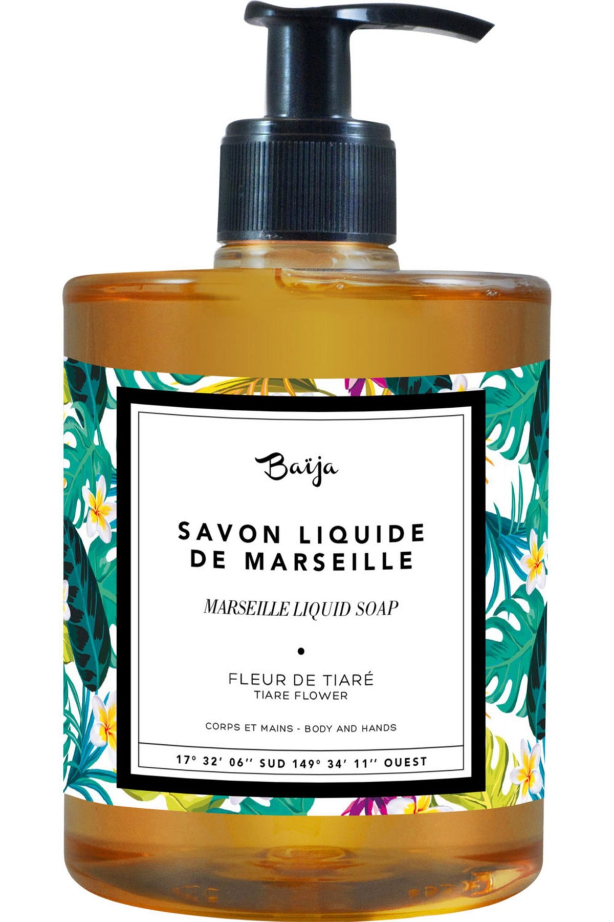 Baija Flüssigseife Baija, Moana, Cleansing & Softening, Liquid Soap, For Body & For Hands, 500 ml Regular