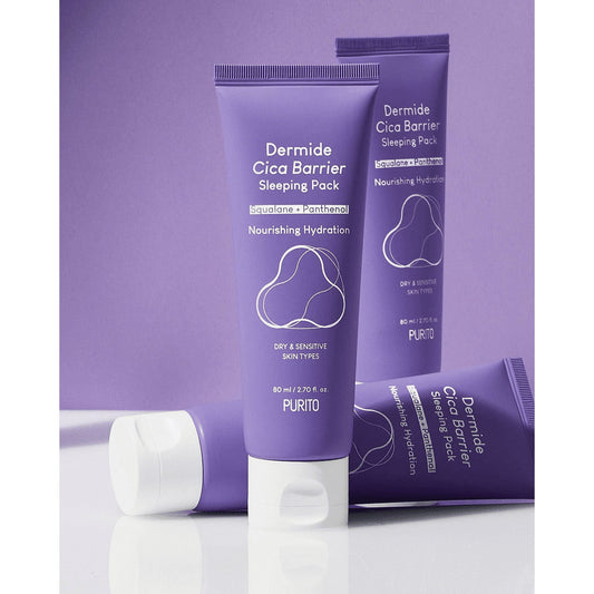 PURITO Dermide Cica Barrier Sleeping Pack 80 ml Nachtpflege Gelmaske Kosmetik