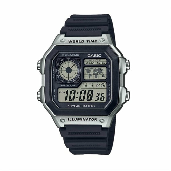 CASIO SPORT Mod. DIVER - WORLD TIME ILLUMINATOR 5 ALARMS - FUTURE CLASSIC COLLECTION - BLACK