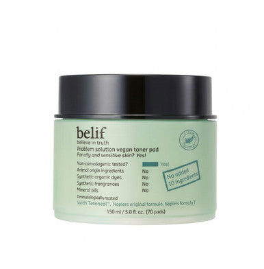 BELIF Problem Solution Vegan Toner Pad 15 ml Reinigungstücher für das Gesicht