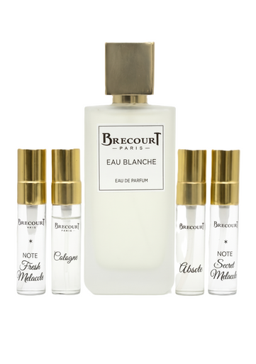 BRECOURT BRECOURT Eau Blanche Eau de Parfum 100 ml Set mit 4 x 6 ml Spray Parfüm