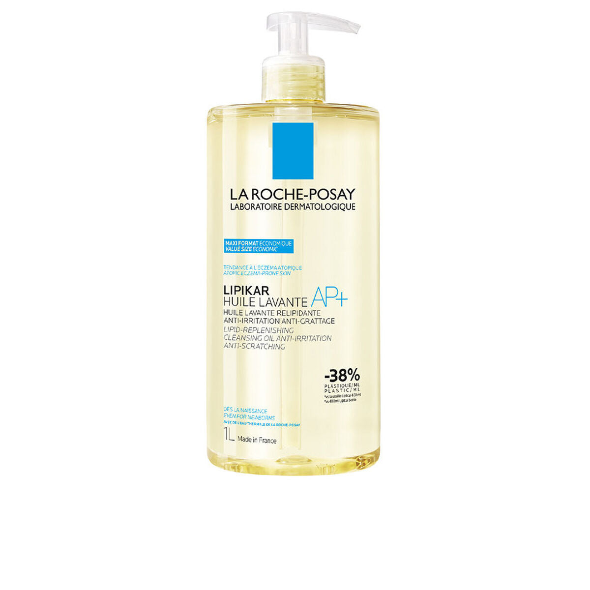 La Roche-Posay Lipikar Dusch- & Badeöl AP+ 1 L – Rückfettendes Reinigungsöl für trockene & empfindliche Haut