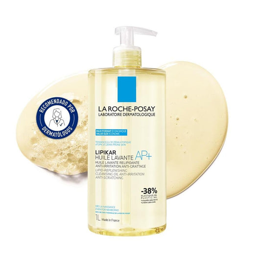 La Roche-Posay Lipikar Dusch- & Badeöl AP+ 1 L – Rückfettendes Reinigungsöl für trockene & empfindliche Haut