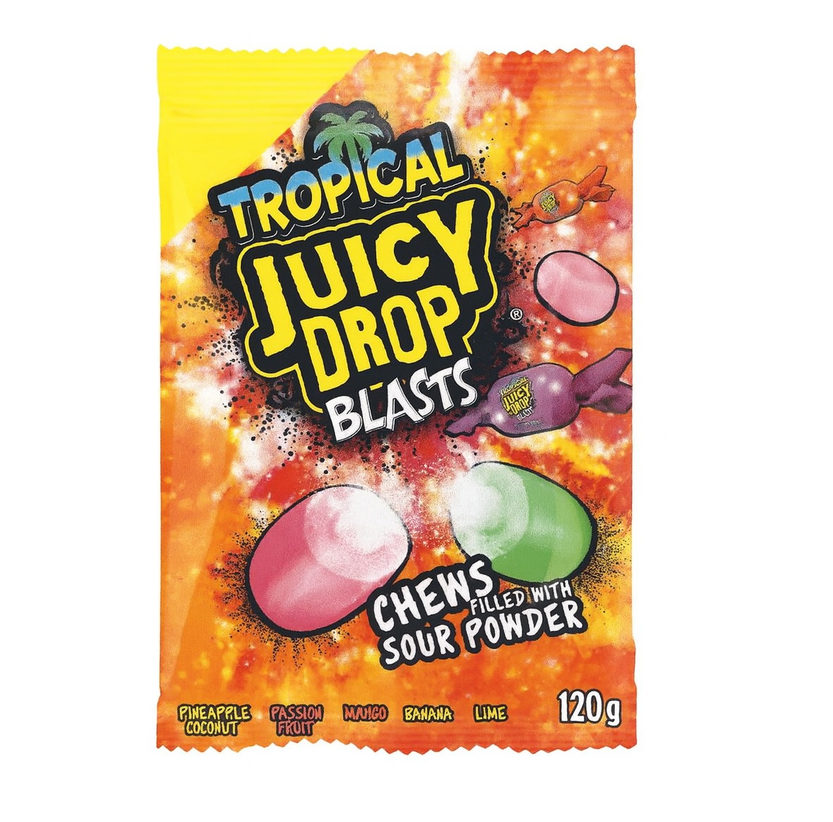 Bazooka Tropical Juicy Drop Blasts 120g