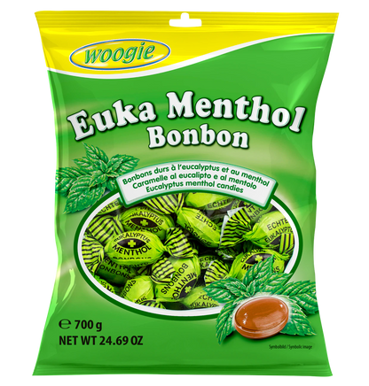 Bonbons Euka Menthol 700g Der Bonbon-Klassiker - Euka Menthol von Woogie.