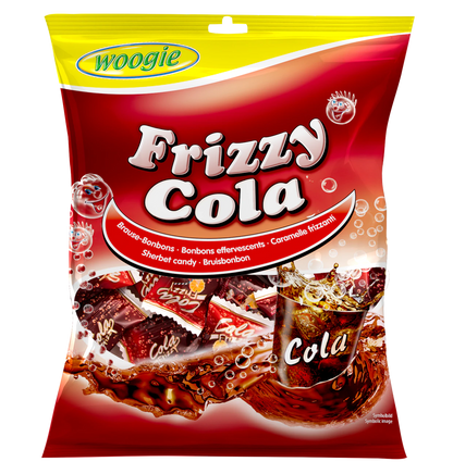 Woogi Bonbons Frizzy Cola 170g Das prickelt ganz schön gefüllt mit Brausepulver