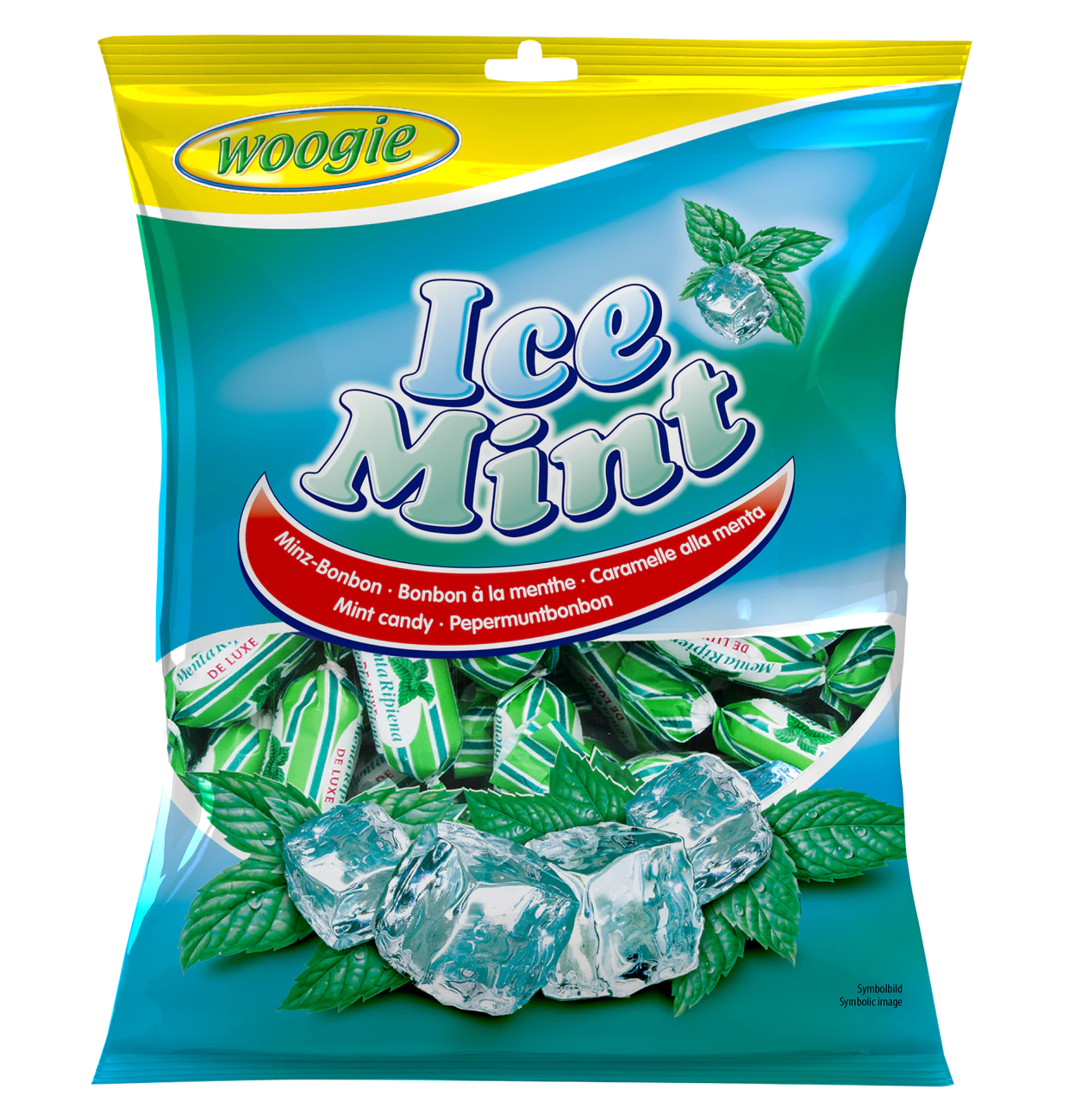 Woogi Bonbons Ice Mints 170g Gefüllte Mint-Eis-Bonbons von Woogie - Einzigartig.