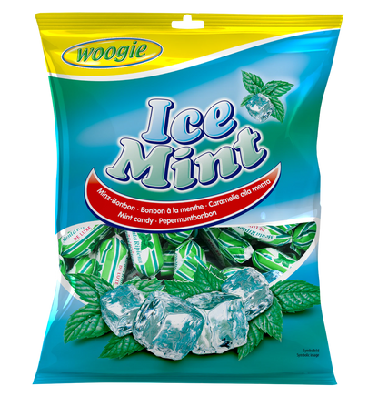 Woogi Bonbons Ice Mints 170g Gefüllte Mint-Eis-Bonbons von Woogie - Einzigartig.