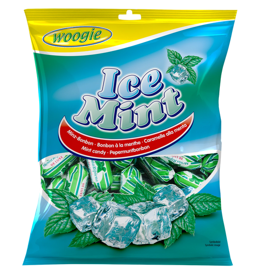 Woogi Bonbons Ice Mints 170g Gefüllte Mint-Eis-Bonbons von Woogie - Einzigartig.