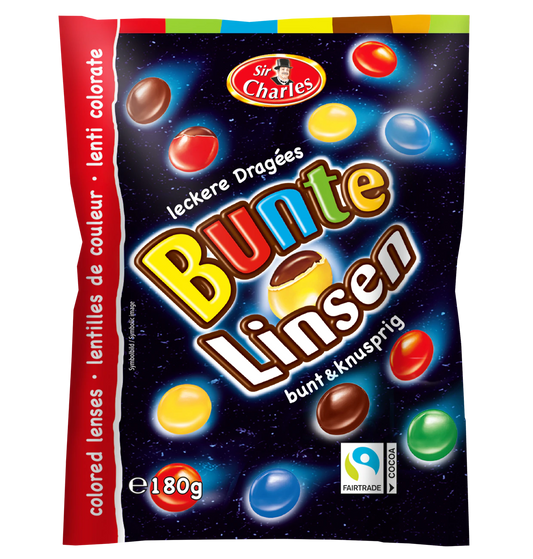 Bunte Schokoladen Linsen mit Milchschokolade 180g
