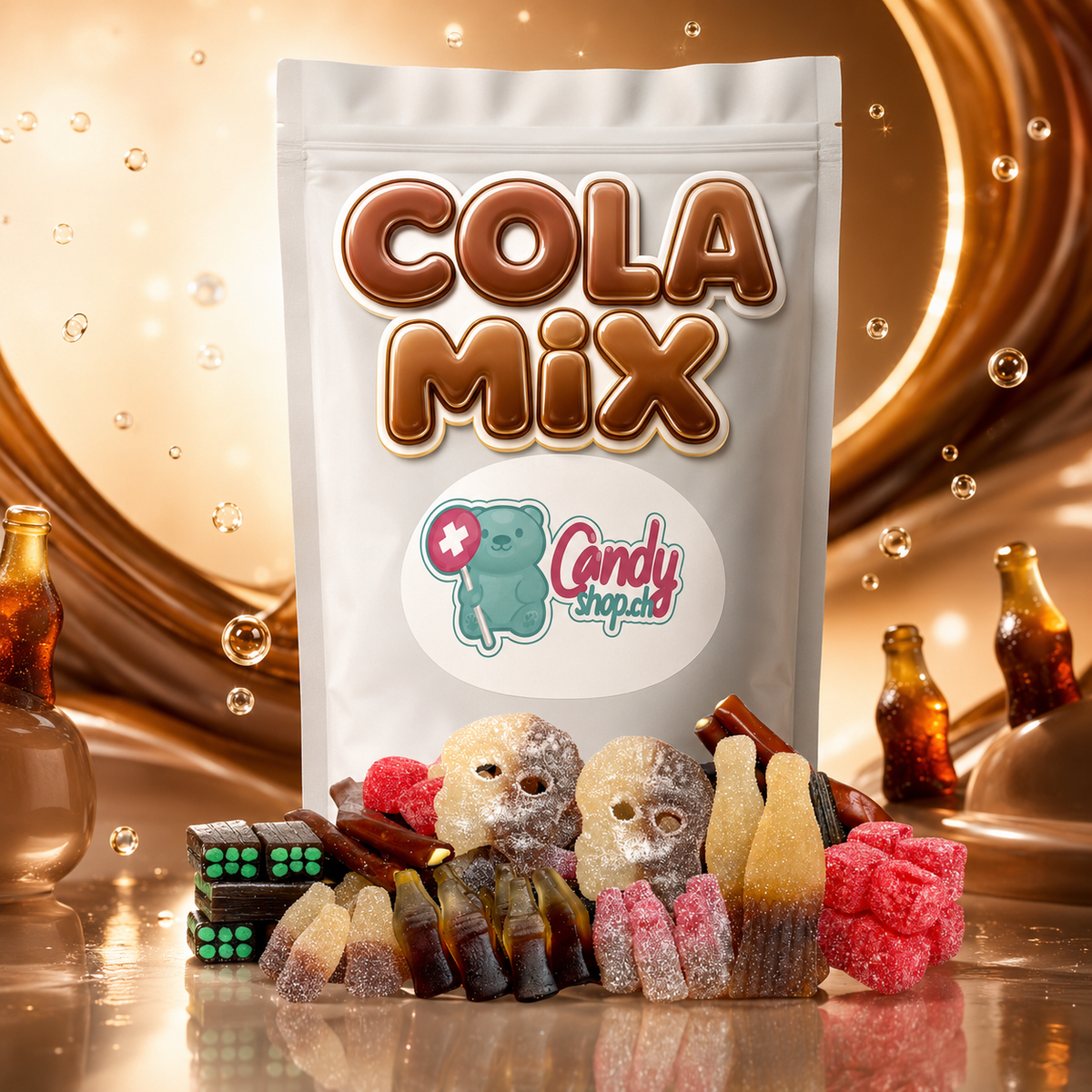 Candyshop.ch Cola Mix Sweet Bag Fruchtgummi 1 kg – Produktansicht