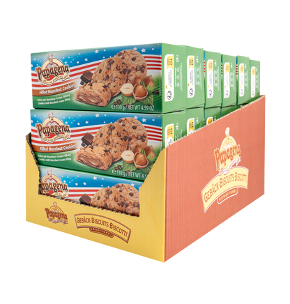 Choco Chip Cookies mit Haselnusscremefüllung 130g