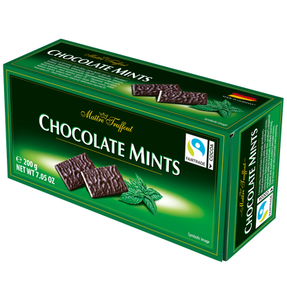 Chocolate Mints - Zartbitter Täfelchen Minze 200g