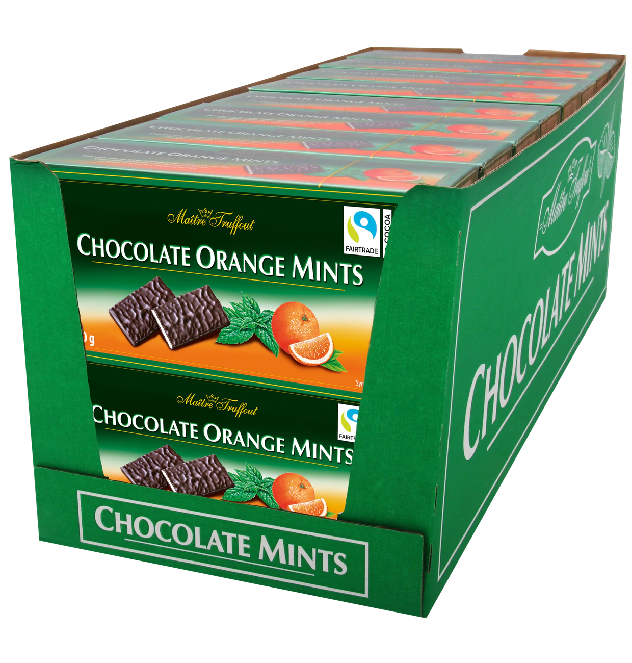Chocolate Orange Mints - Zartbitter Schokolade Täfelchen Orange/Minze 200g