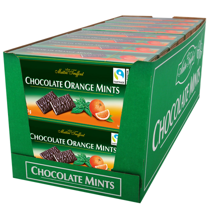 Chocolate Orange Mints - Zartbitter Schokolade Täfelchen Orange/Minze 200g